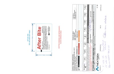Primary Packaging (Label After Bite Advanced)